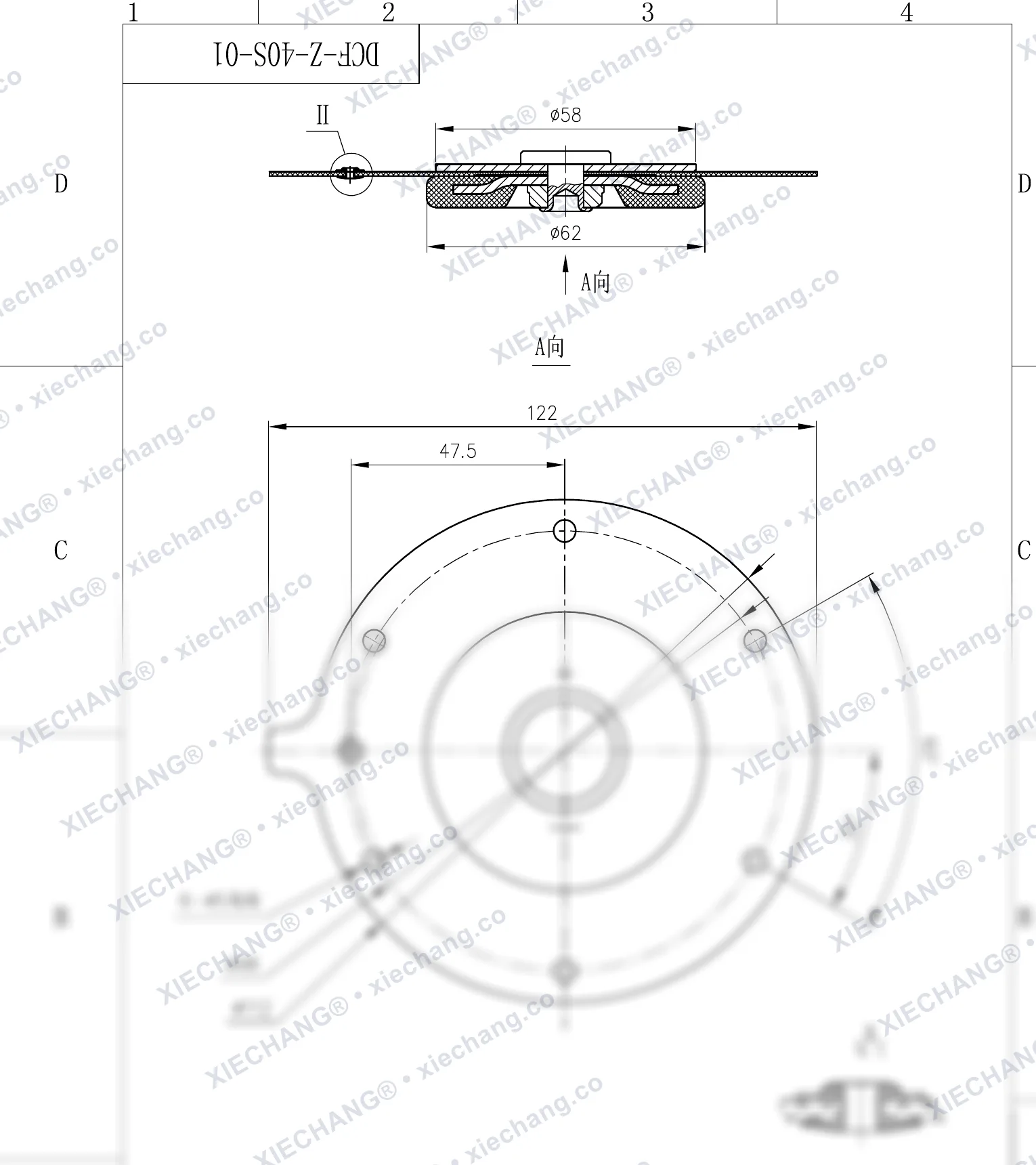 DCF-Z-40S-01 · DN40 — نقشه مونتاژ