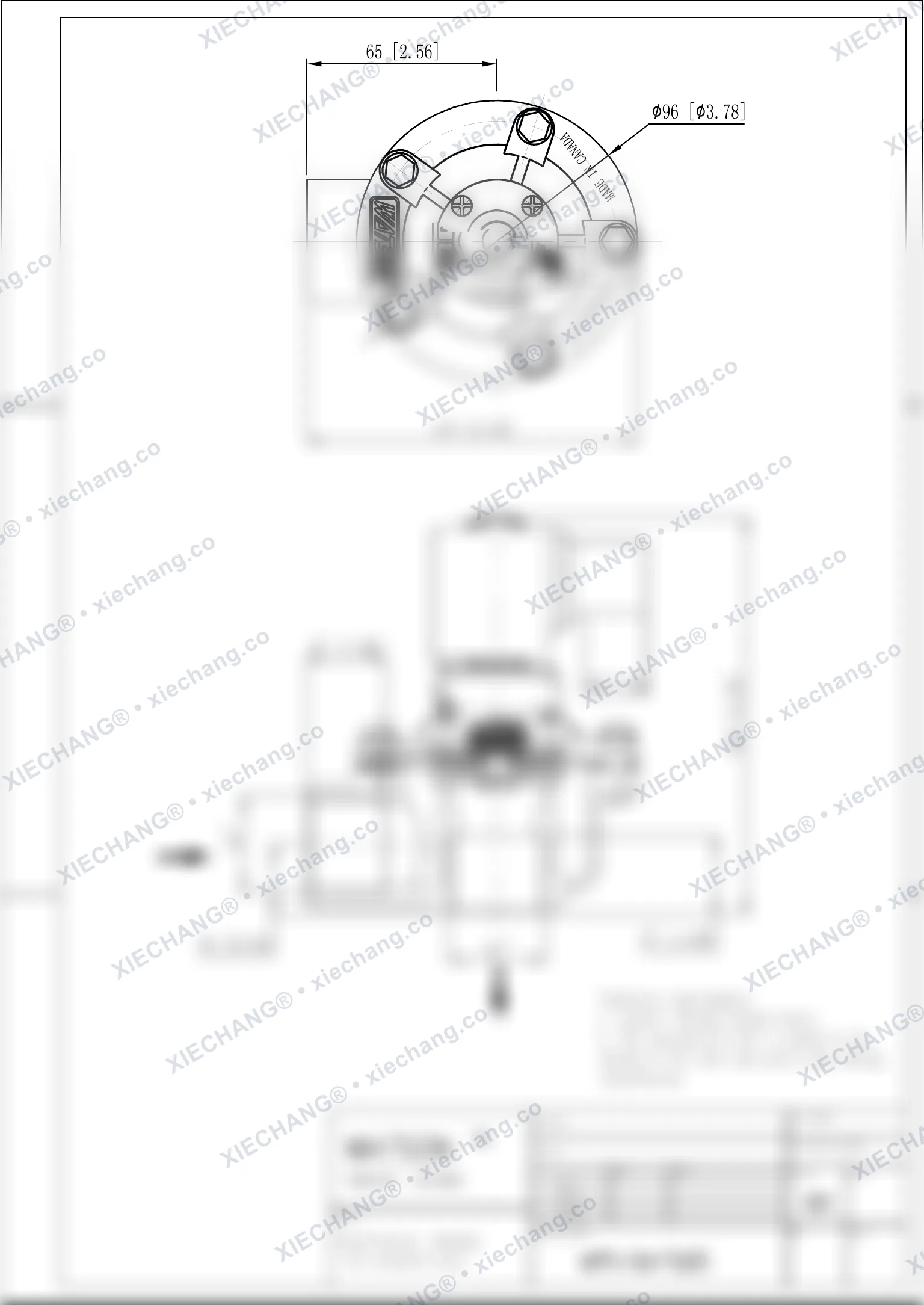 WPS-CA/TG25 · شیر زاویه‌دار (right-angle) — نقشه نصب