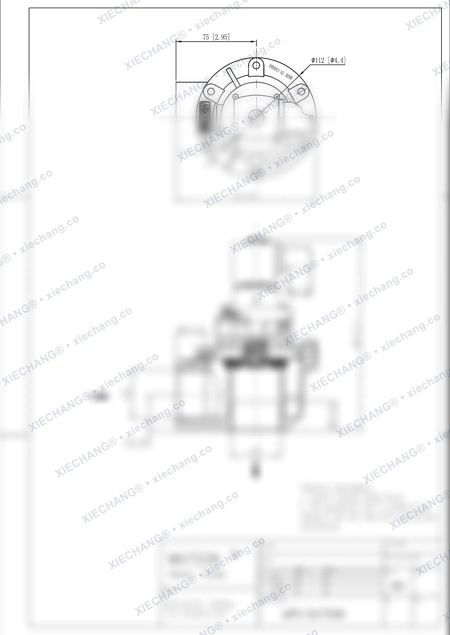 WPS-CA/TG40 · شیر زاویه‌دار (right-angle) — نقشه نصب