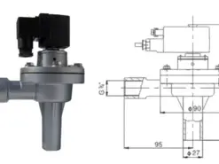 شیر پالسی زاویه‌دار استاندارد DCF-2L-B — نمونه سری